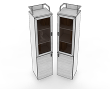 کمد-و-ویترین-با-دو-درب-چوبی-و-شیشه-ای-کوئیک-تیپ-6237-41 -  - https://mohitara.com