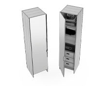 کمد-دیواری-با-سه-کشو-مخفی-با-یک-درب-آینه-ای-رویالیتی-تیپ-4211-44 -  - https://mohitara.com