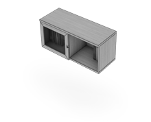 کمد-دیواری-با-نیم-درب-ویترینی-مولتی-کیس-تیپ-6431-41 -  - https://mohitara.com