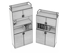 کمد-بایگانی-نیم-درب-چوبی-با-دو-درب-کوئیک-تیپ-6288-41 -  - https://mohitara.com